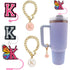 English Letter Butterfly Dust-proof Straw Cap Pendant Set for tumbler, Tumbler set Accessories